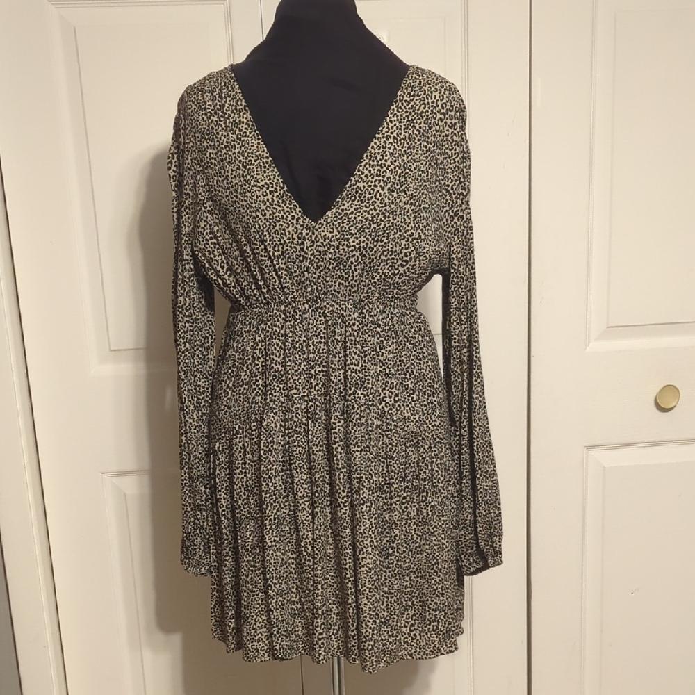 A New Day Black and Cream Fit and Flare Dress